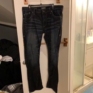 Affliction Ace Straight stretch blue 38